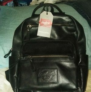 100% Leather Rawlings backpack